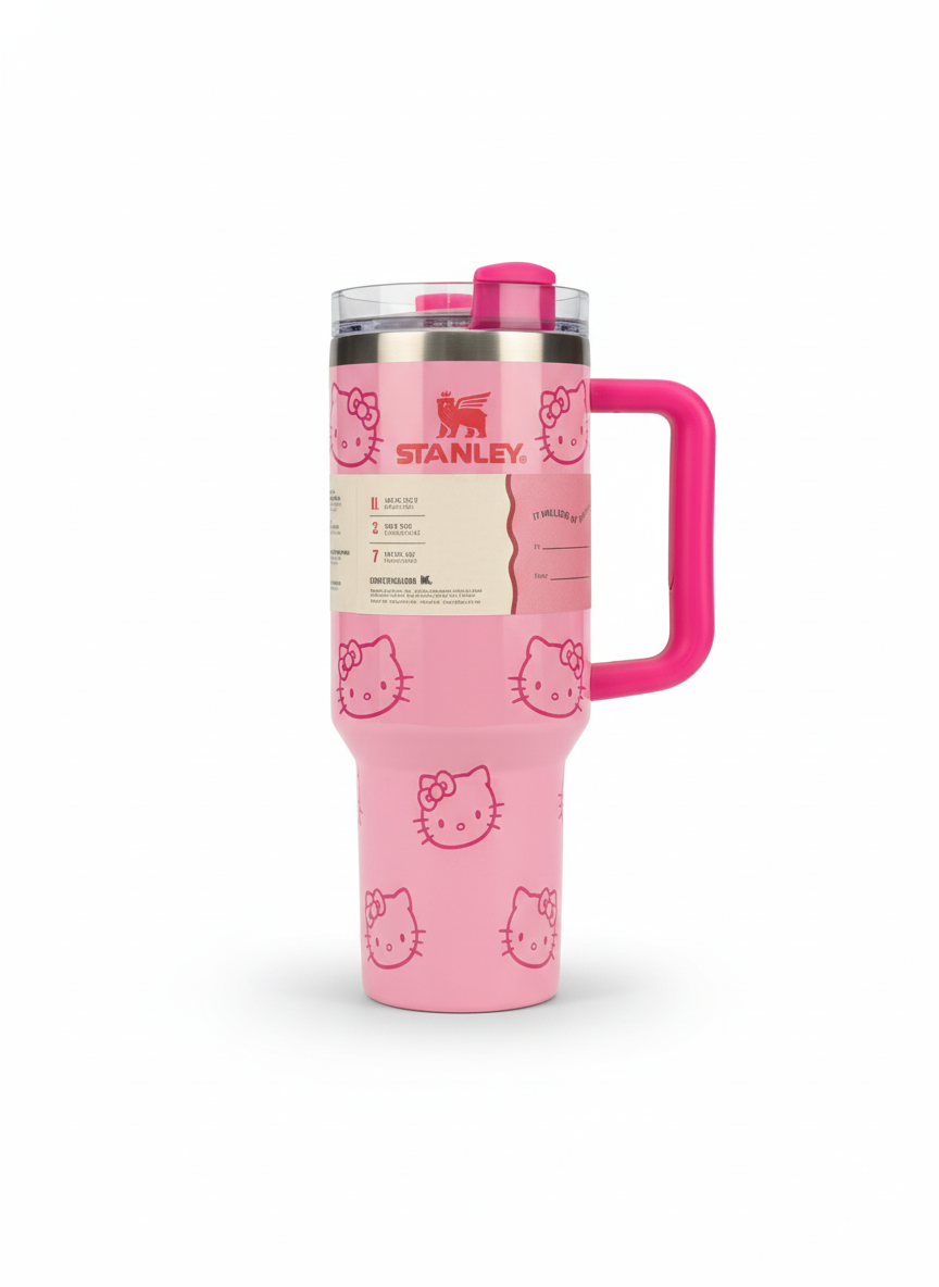 HELLO KITTY DESENLİ STANLEY QUENCHER H2.0 BARDAK - 1.18 LT